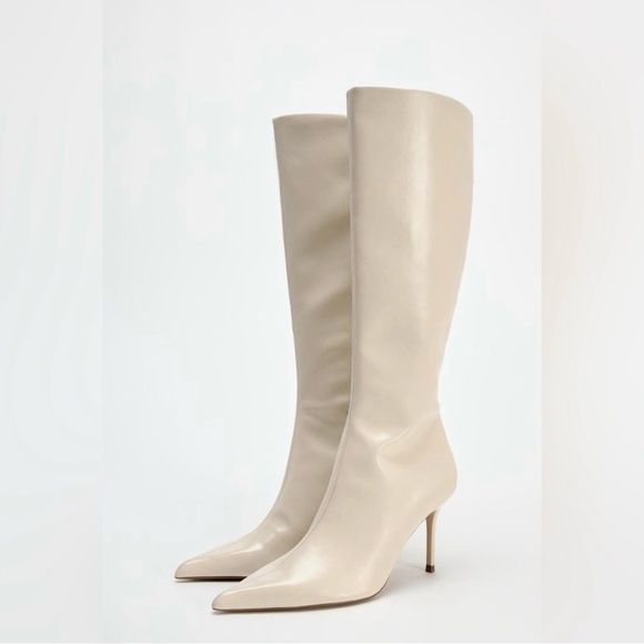 Zara Heeled Knee-High Boots - Picture 2 of 9